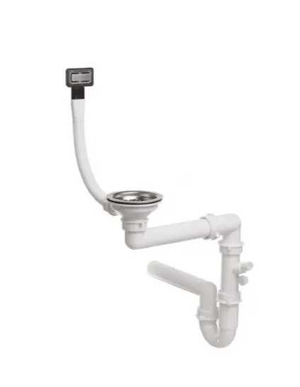 STOP! Christmas Черна кухненска мивка OSLO 50 XXL+ Смесител FLEX+Сифон