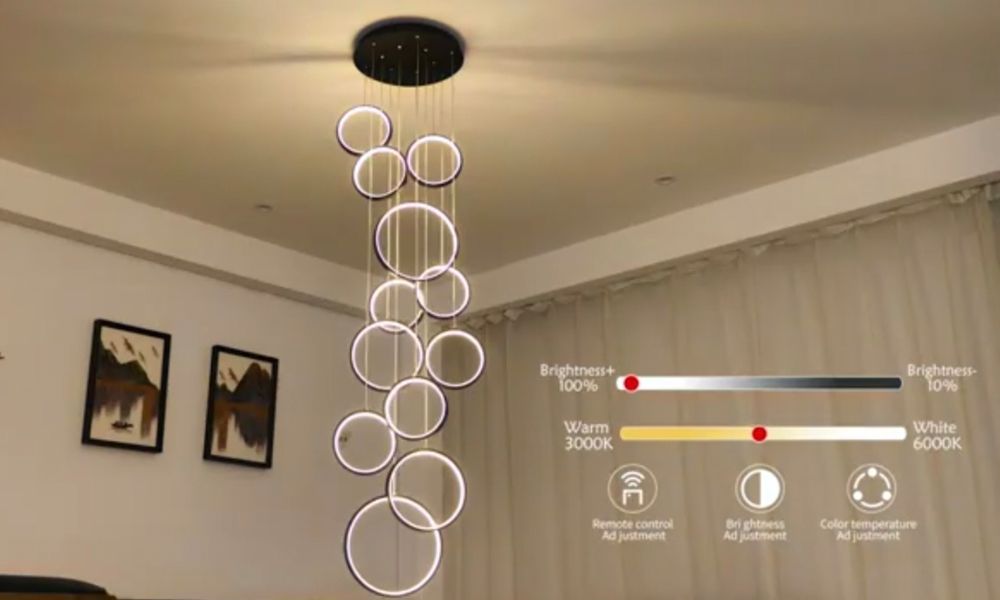 Черни висящи рингове 12 или ринга за висок таван, стълбище