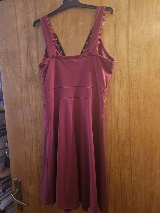 Rochie rosie scurta goth