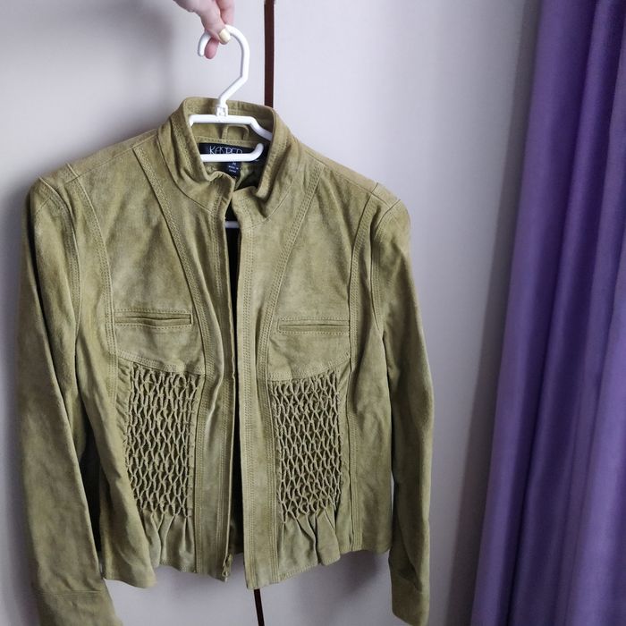 Jachetă / geacă de piele naturală întoarsă pentru femei