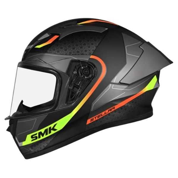 ПРОМОЦИЯ Мото каска за мотор SMK STELLAR SPORT FLIGHT Black/Gray/Yellow
