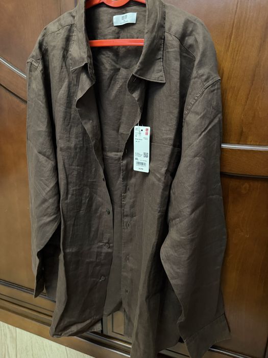 UNIQLO Premium Linen Long Sleeve Shirt размер 4XL