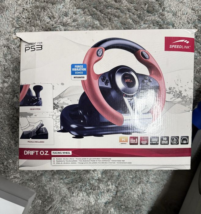 Волан с педали Speedlink DRIFT O.Z. За Компютър/Лаптоп и PS3 Черножълт