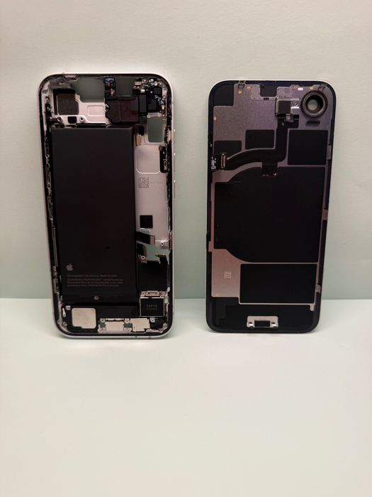 Carcasa originala iPhone 16e Silver Alb baterie sticla rama