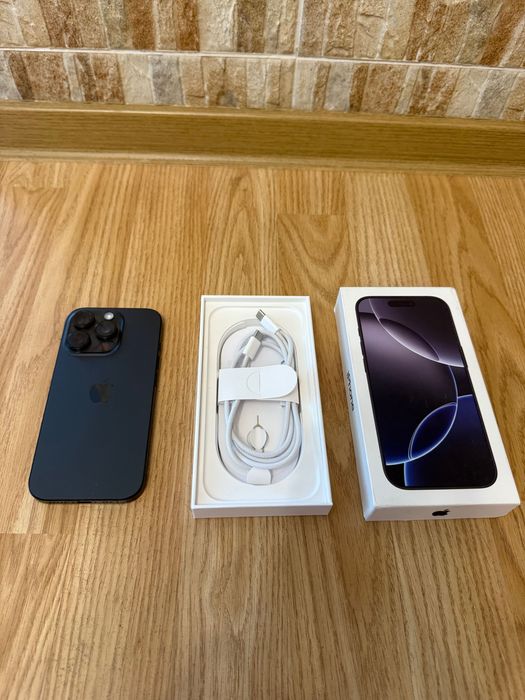 Чисто Нов iPhone 16 Pro, 128GB Titanium Black