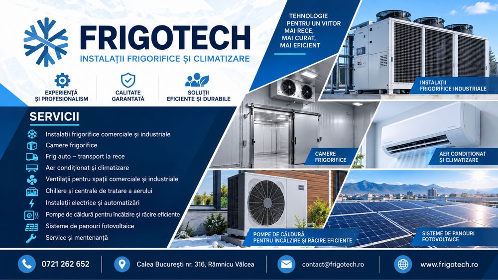 Servicii complete pentru frig, climatizare si eficienta energetica