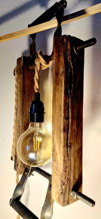 Lampa decorativa industriala artizanala handmade unicat