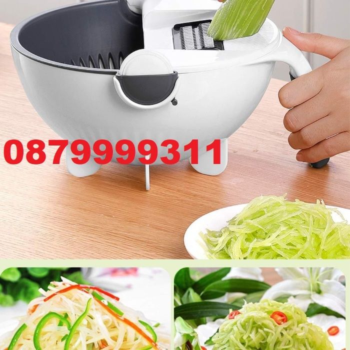 Резачка за зеленчуци и ренде + аксесоари 9 в 1 SORTEX чопър тв чопар