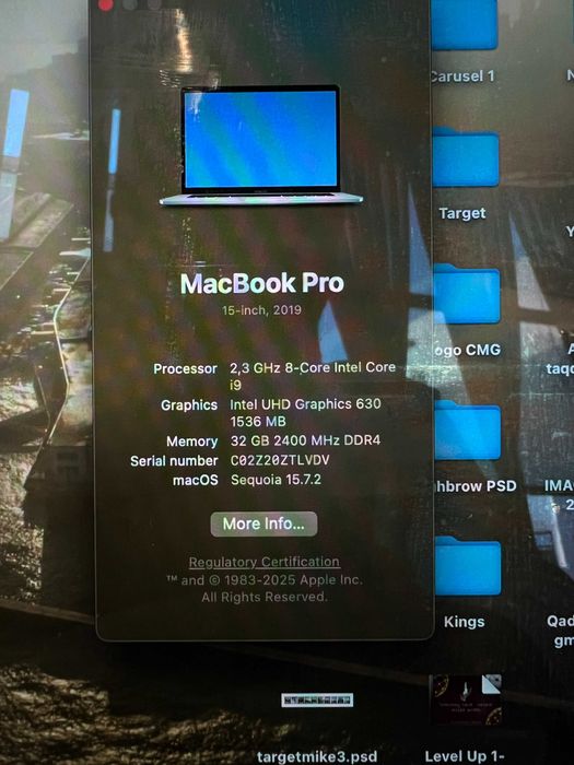 Macbook pro core i9 32/1tb