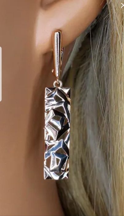 Серьги позолоченные