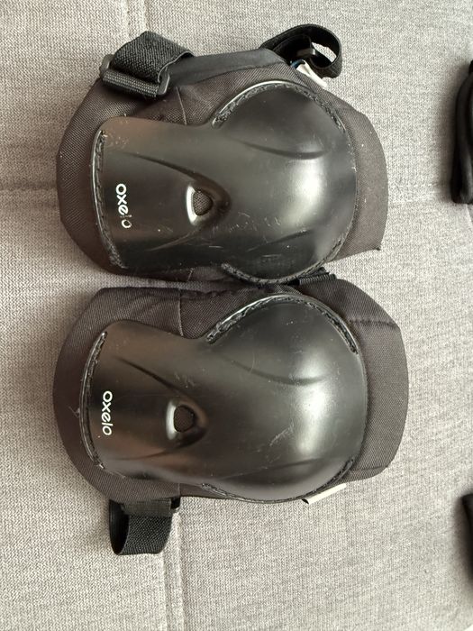 Set 3 perechi protecţii Play Negru Copii Oxelo S