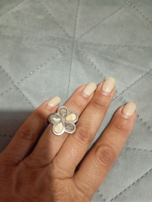 Сребърен авторски пръстен и обеци