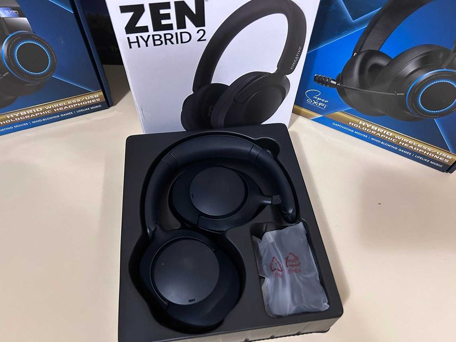 Слушалки CREATIVE ZEN HYBRID 2,SXFI, Super X-Fi, ANC, Черен/12 м. г.