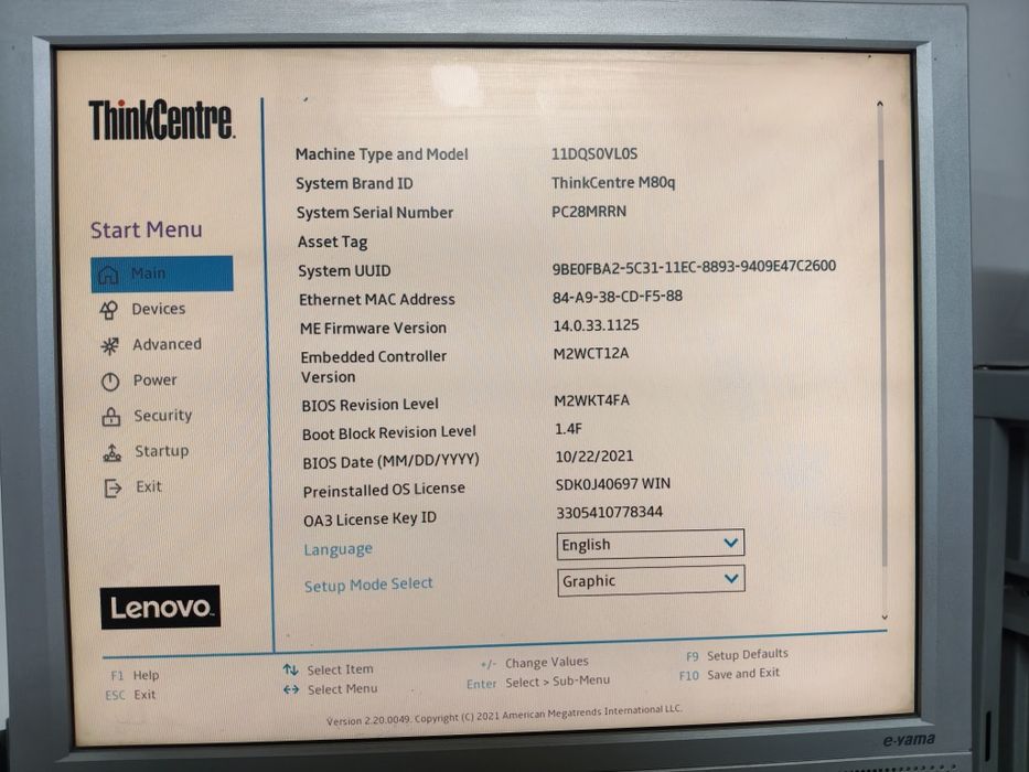 Mini PC Lenovo ThinkCentre M80q