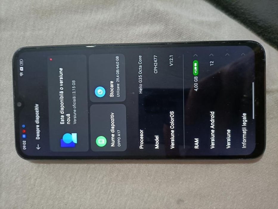 Oppo a17 64 GB memorie 4 GB rami