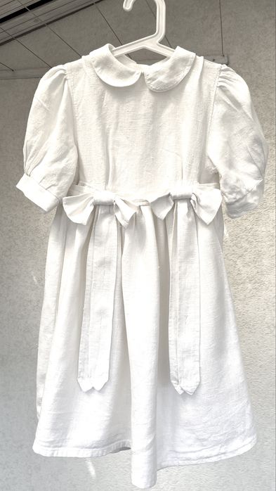 Уникална бутикова детска рокля груб лен Германия