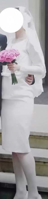 Rochie alba eleganta