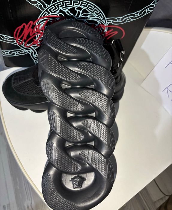 Adidași Versace Chain Reaction Black toate mărimile
