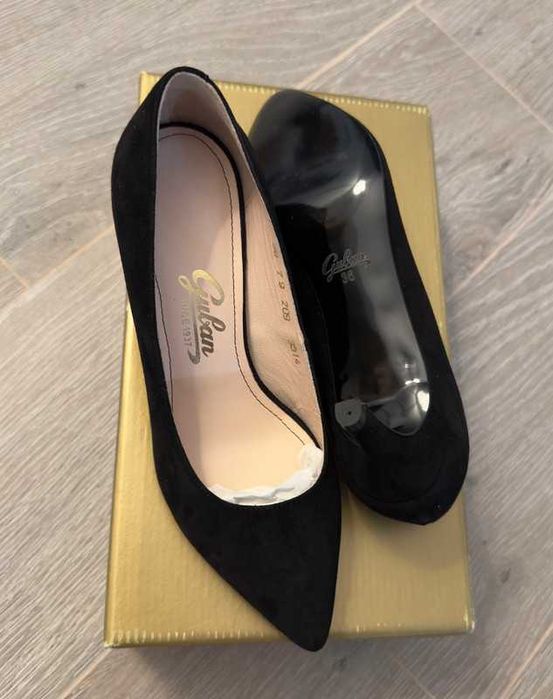 Pantofi dama Guban model 3514 piele velur negru