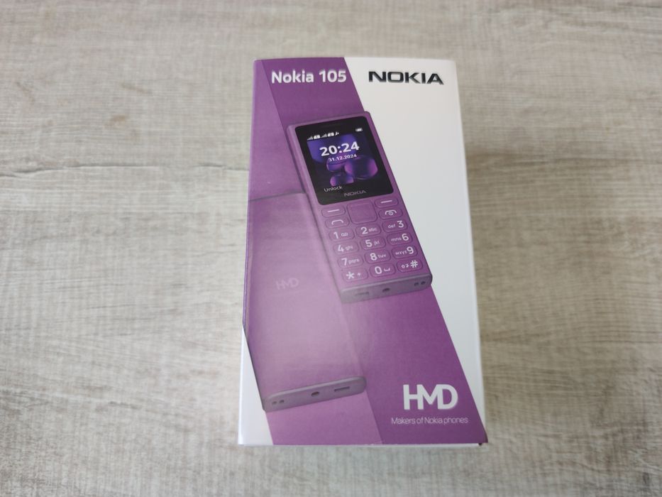Телефон Nokia 105 (2024) Dual Sim Black - нов с 24 месеца гаранция!