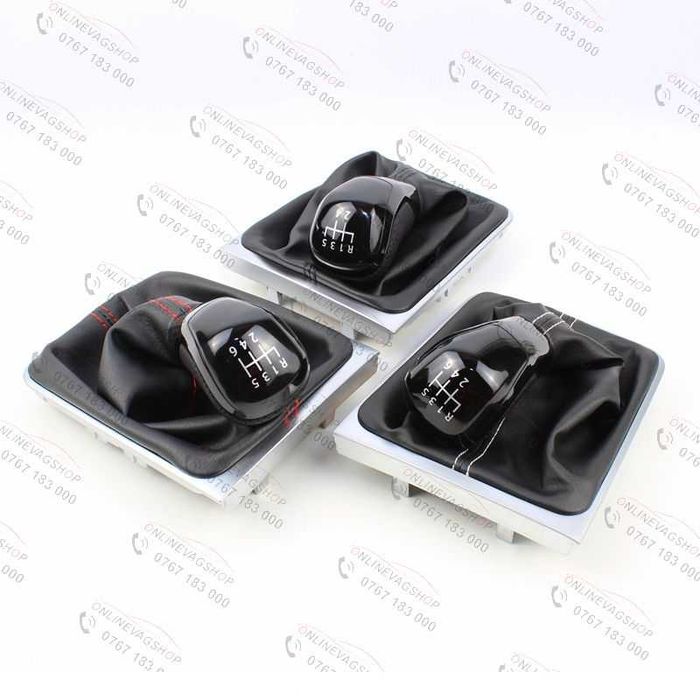 Nuca piele neagra Passat B6,CC,3C,B7 in 5 sau 6 viteze cu manson schimbator