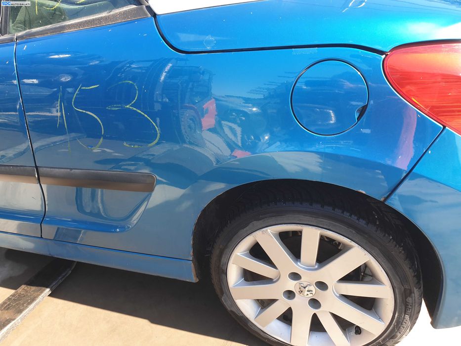 Aripa Stanga Spate Peugeot 207 CC Cabrio 2006 - 2014 Culoare KMU Neysha Blue [K6576]