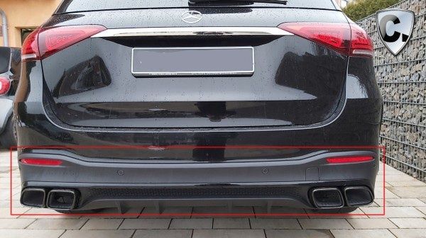 GLE/GLS 63 AMG дифузьор с накрайници W167 C167 X167 Mercedes