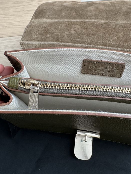 Massimo Duti чанта естествена кожа с етикет