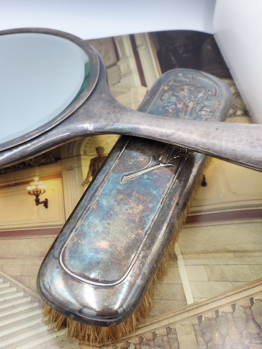 GERO 90GERO 90, Антикварен дълбоко посребрен комплект арт деко