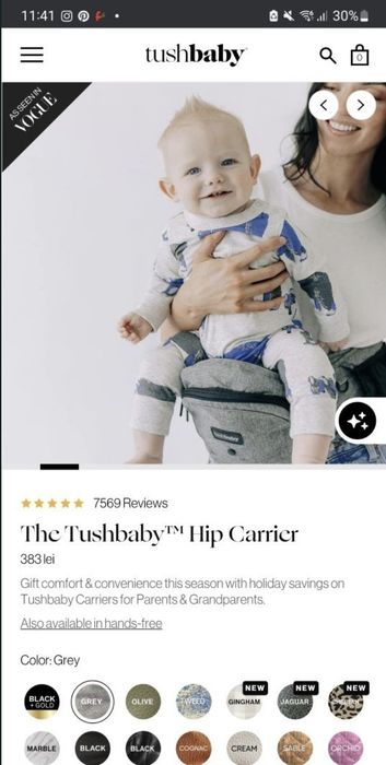 Port bebe ergonomic Tushbaby
