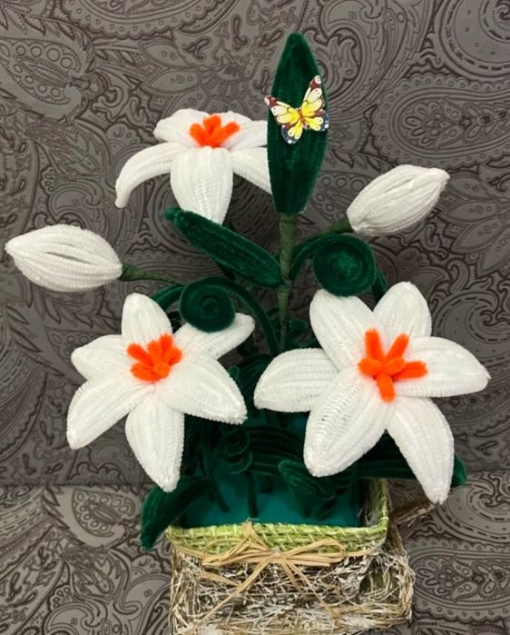 Букеты из синельной проволоки