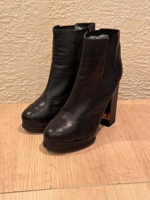 Ботильоны кожанные