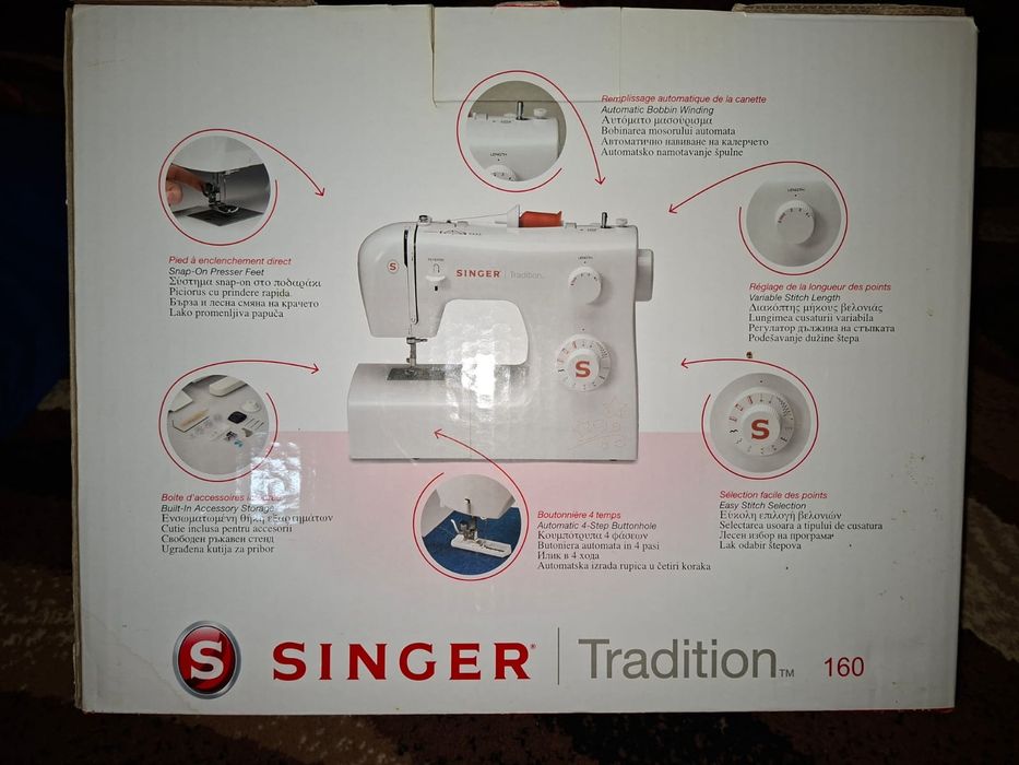 Masina de cusut SINGER Tradition 160, 1500imp/min, 10 programe, 70W