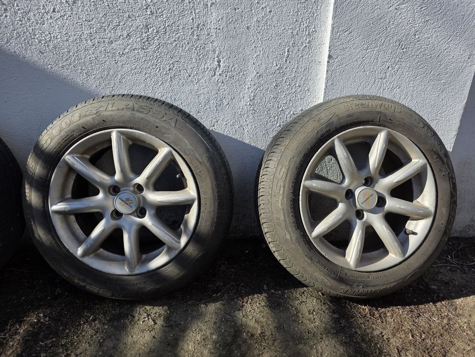 Jante Aliaj 15 cu cauciucuri de vara