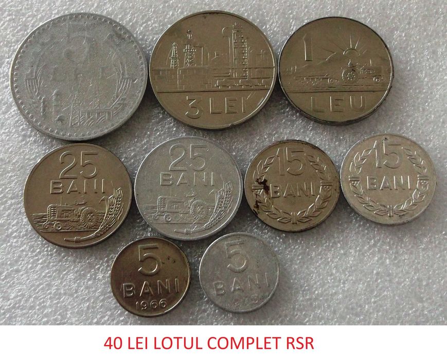 Loturi diverse de monede Romania 1941 - 2019 fara dubluri