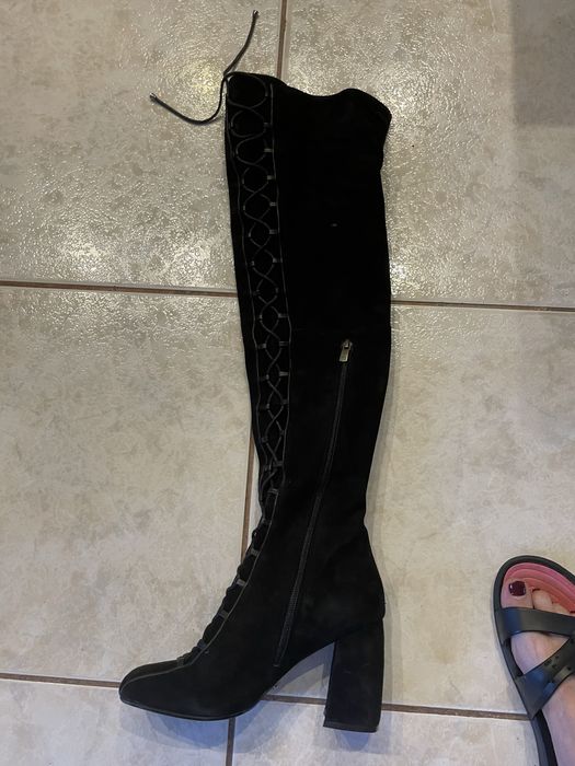 Vand cizme velur natural ext,piele int,38,peste genunci,Il Passo