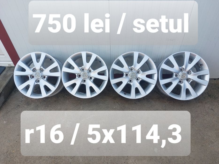 Jante aluminiu r16 / Mazda Dacia Renault Nissan Kia Hyundai / 5x114,3
