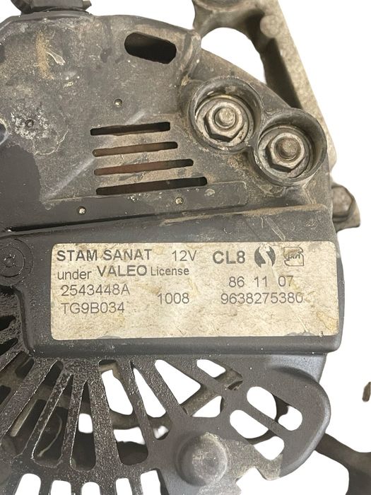 Alternator Peugeot 206 Saloon 2007 - > 1.4 Kfv (Tu3A), Kfw (Tu3Jp)
