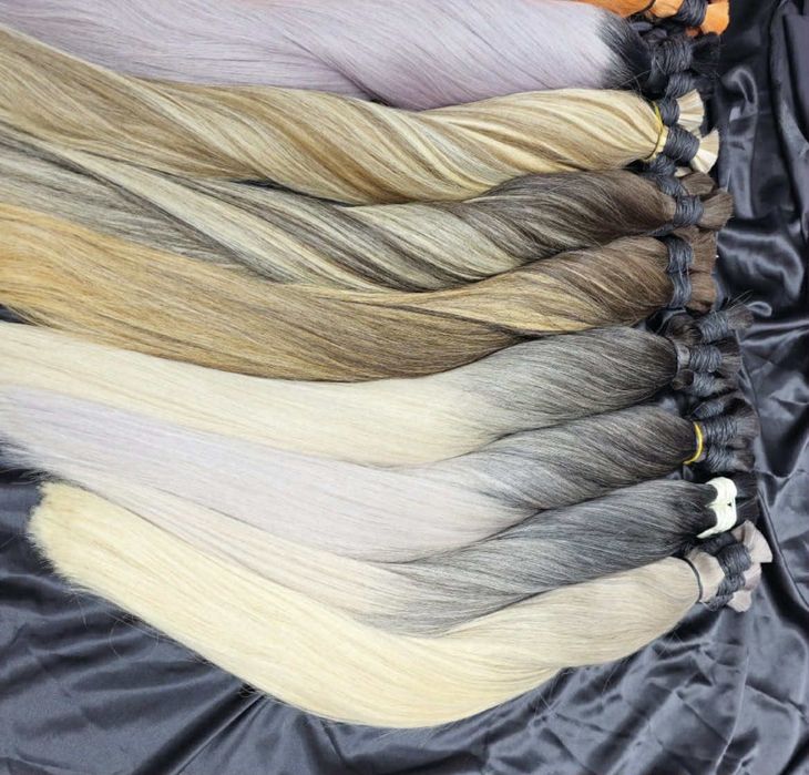 естествена индийска коса с кератинови кичури,клас A++  65/70см