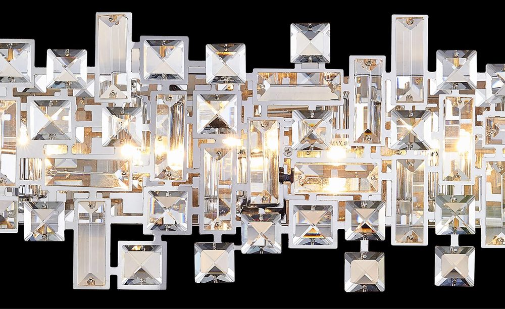 Lampă de tavan de perete rectangulară modernă din cristal