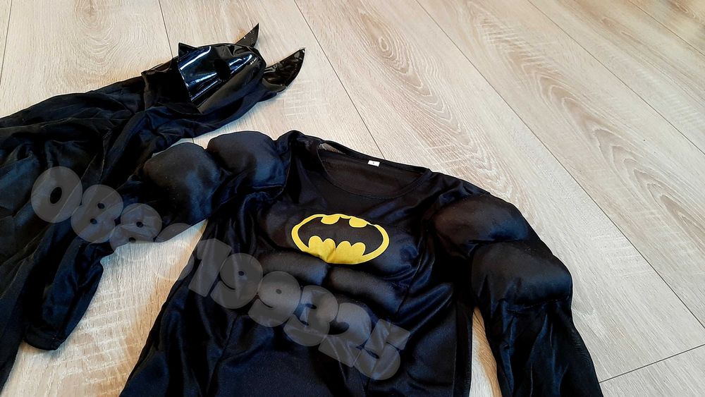 Детски маскировъчен костюм Батман с мускули, Подходящ за Хелуин