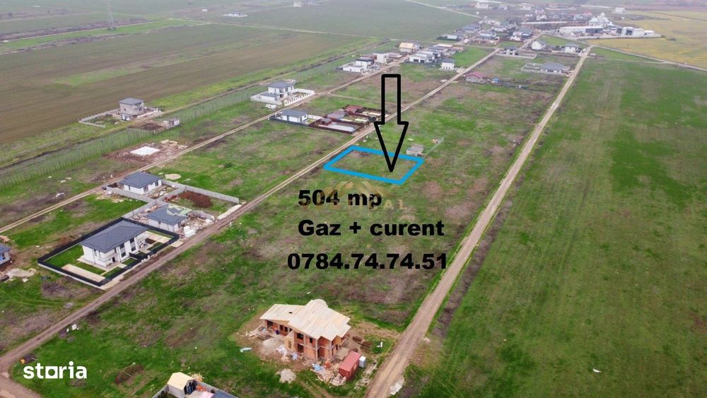 Teren INTRAVILAN | 504 mp UTILI | comuna Berceni