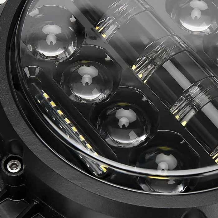 Led халоген interlook 60w кръгъл 2в1 drl + прожектор lh60w 1брой