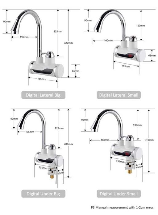 Смесител за вода с нагревател за мигновено загряване 3000W