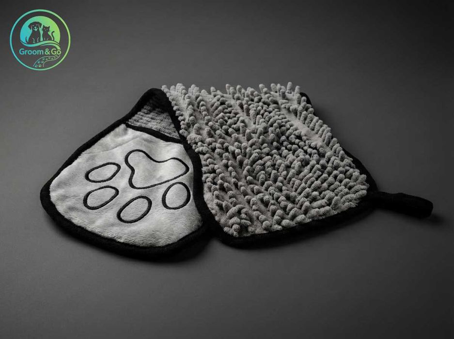 Комплект 3в1 за куче и коте: Четка, микрофибърна кърпа и сгъваема купа