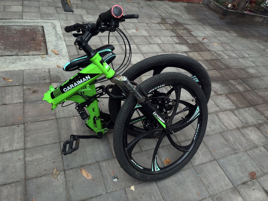 Bicicleta caraiman pliabila full suspension