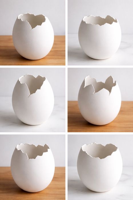 Декоративное пасхальное яйцо из гипса / кашпо / декор