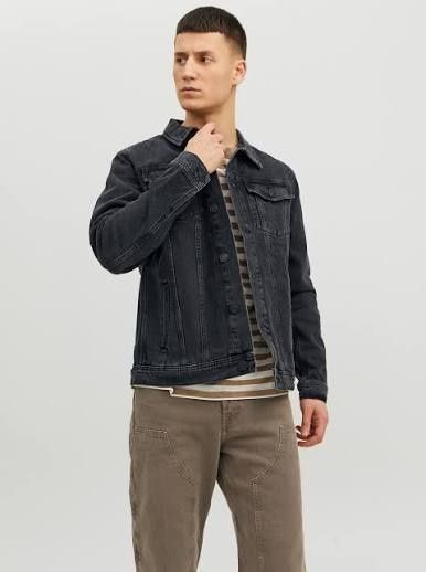 Дънково яке Jack & Jones, черно. Размер L