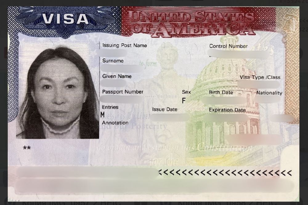 Виза США В1 В2 , F1