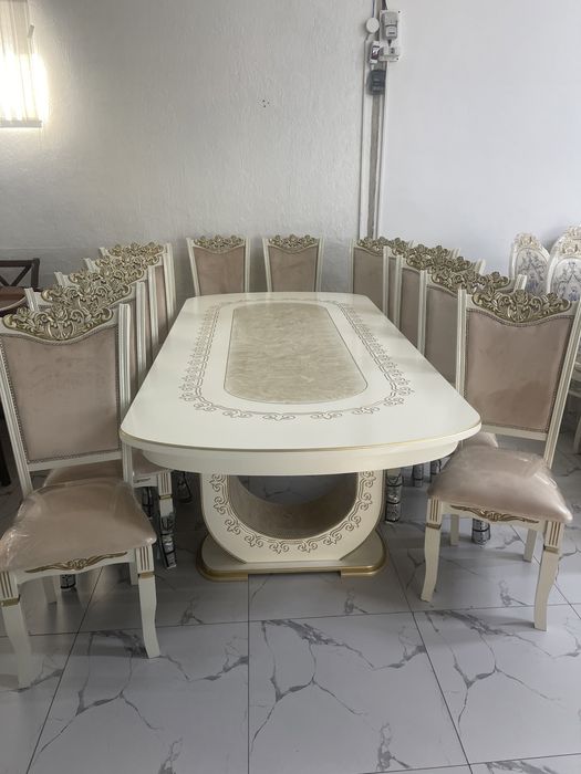 Стол стулья италяндык краскамен